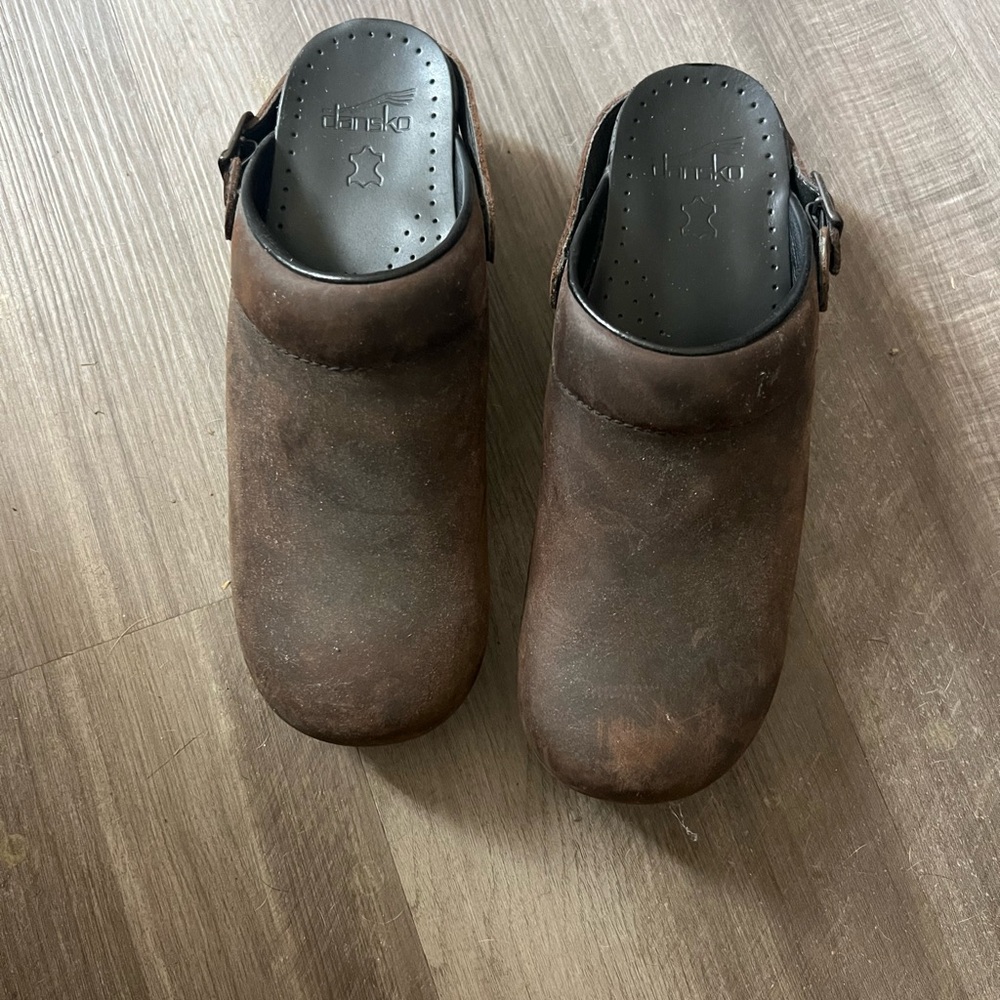 Dansko Brown Leather Clogs